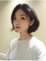 【30代40代50代に人気】耳かけ前下がり小顔ボブ