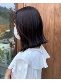 大人気切りっぱなし前下がりボブ