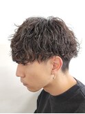 メンズマッシュツイストパーマ波巻きパーマスパイラルパーマ