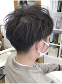 MEN'S HAIR センターパート ツイストスパイラル コンマヘア
