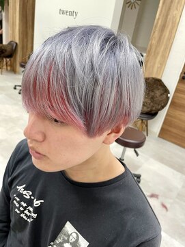 トゥエンティ(twenty) ホワイトシルバー+薄めレッド【twenty】