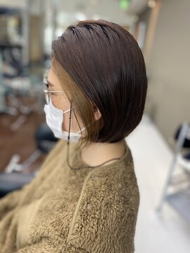 シャンプーボーイエイムス(SHAMPOO BOY aims) 顔まわりインナーカラー