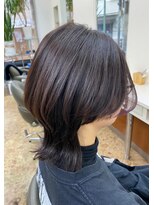 ヘアアートヒサ(HAIR ART hisa)&nbsp;「RYOKO」304050代 くらげウルフ×ラベンダーブラック