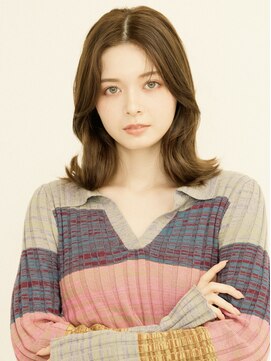 オンク 新宿(onk) 黒髪/グレーベージュ/レイヤーロング/前髪パーマ[新宿駅]