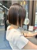 似合わせカット ボブヘア 縮毛矯正 ミニボブ 切りっぱなしボブ