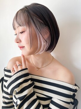 エミス バイ メルト 吉祥寺(emis by melt) 【堀惠】インナーカラーイヤリングカラーボブ吉祥寺20代30代40代