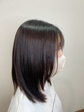 ファム 十日市店(femme) ストレート×顔まわりレイヤー