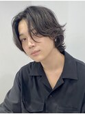ニュアンスパーマ　毛流れパーマ　センターパート　MOMO