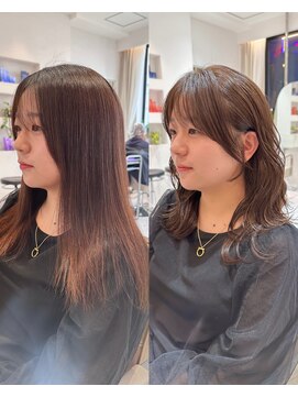 オン キャナルシティ博多前店(on) 【哉汰】ミディアムレイヤー/顔周りカット/ショコラブラウン20代