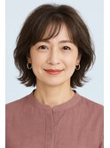 ひし形ボブ×白髪ぼかし　40代向け