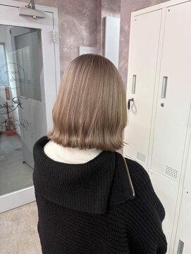 ワンズリー 本厚木店(ONE's ly) アンブレラカラーピンクベージュイメチェン前髪クールショート