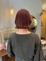 チャプター 問屋町(chapter)&nbsp;ワインレッド髪質改善トリートメント外はねボブケアカラー