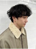 癖毛活かしたパーマ風ミディアム