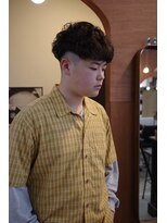 エディ(Edy) メンズマッシュスペインカール波巻きパーマ刈り上げ眉毛カット