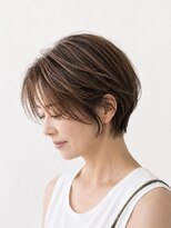 アッシュ 武蔵新城店(Ash) 新城明るい白髪染め白髪ぼかしハイライト 大人ショートボブ