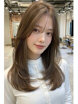 ノイエ 原宿 北参道(NoIE) ハッシュカットシースルーバングフレンチバングレイヤーカット