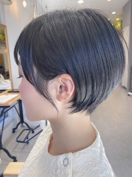 グラッシー センター北店(GLASSI) 黒髪丸みショート外ハネボブネオウルフアッシュブラウン☆