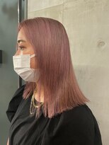 ソルトウォーター(SALT WATER)&nbsp;切りっぱなしミディアム×ピンクグレージュ