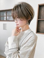 大人丸みショート/前髪長め/クール系