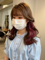 ツキ 横浜店(tuki)&nbsp;イヤリングカラーハイライトインナーカラーバレイヤージュ