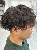 波巻きスパイラルパーマツイストパーマメンズマッシュパーマ