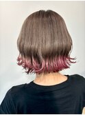 ミニボブエンドカラーパステル＆ミルクティーベージュ
