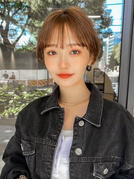 ギークス(GEEKS) 【GEEKS渋谷】くびれショートボブ/春カラー/ライトブラウン/小顔