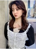 【MINX】くびれヘアアプリコットオレンジハイライトカラー渋谷