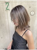 福岡天神/赤み消しカラー/オリーブ/透明感グレージュ/20代30代
