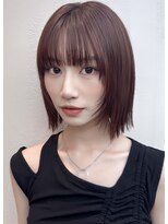 ミンクス渋谷スマートサロン(MINX shibuya smart salon) 【MINX】顔周り似合わせカット+デザインカラーベージュ_渋谷
