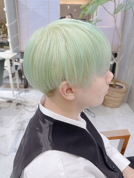 デイズ(days) ブリーチデザイン/ラウンドマッシュ/ミントグリーンカラー