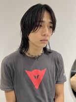 ラミエバイメルト 下北沢(lamie by melt)&nbsp;メンズロングウルフ レイヤーカット センターパート下北沢