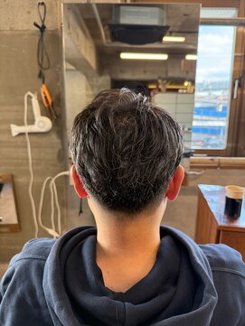 タメ(tame-) サーフカール/フェザーパーマ/ブルーブラック【都賀/メンズ】