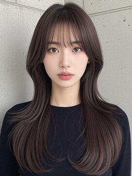 レイヤーカット H 大阪梅田 女性専用サロン 韓国レイヤーカット ミディアム成人式髮型シルバーアッシュ髪型ショート40代髪型