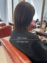 パル バイ ラベスト(Pal by lovest)&nbsp;透明感オリーブベージュ×切りっぱなしスタイル