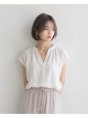 ナチュラルショート×グレー×マット