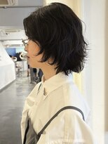 マカロニコースト(macaroni coast)&nbsp;ウルフボブ ウルフパーマ レイヤーパーマウルフ 前髪なし