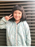 ショートバングキッズ×ミディアムボブ♪