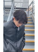 ツイストスパイラルパーマツーブロックメンズマッシュメンズヘア
