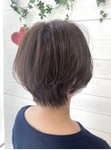 ひし形ショートボブ＊アッシュベージュ