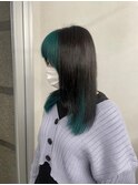 【Fumina】ターコイズブルー×ブラック