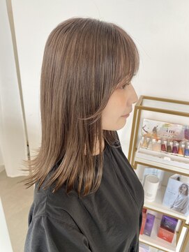 コト 福井大和田店(coto) ミルクティーベージュ ハイトーンカラー 福井美容室