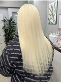 ケアブリーチ×ハイトーンカラー×抜きっぱなしブロンド(渋谷)