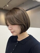 ノク 渋谷(nok) タッセルボブ 韓国ボブ 顔まわりカット オリーブベージュ