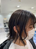 アチェロ(acero) 外国人風ボブパーマ ハイライトバレイヤージュ グレージュ