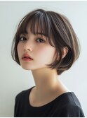 20代30代40代◎イメチェン大人ショートボブ/白髪ぼかし/髪質改善