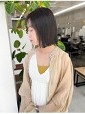 カーキグレージュ☆ボブ/美髪矯正 Ayumi 髪質改善/酸性矯正/