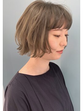 ビューティーサロン グレース(BeautySalon GRACE) レイヤーミニボブ×オリーブベージュ