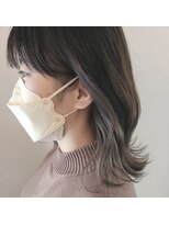 クア 北千住別邸(qua)&nbsp;大人気　インナーカラー　アイスグレージュ　ニュアンスミディ