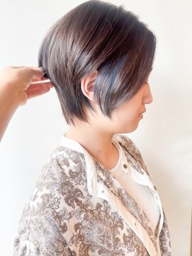 モリオフロムロンドン 原宿本店(morio from London) 【morio原宿】フェイスフレーミング　ブルー　インナーカラー